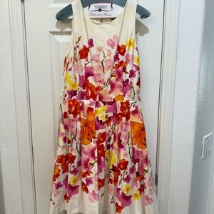 Eliza J Pink and Red A-Line V-Neck Dress